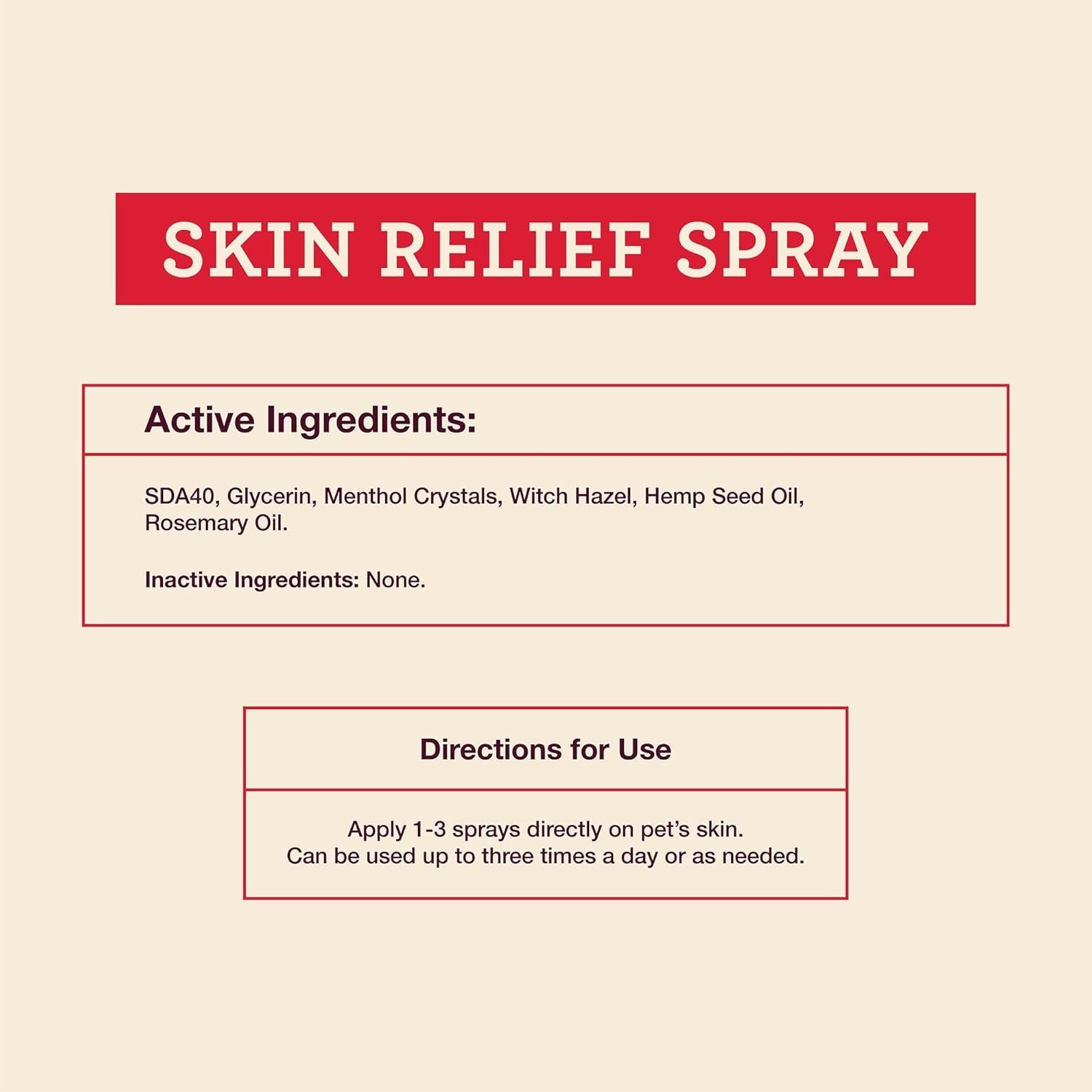 Hemp Itch Relief Spray for Dogs & Cats