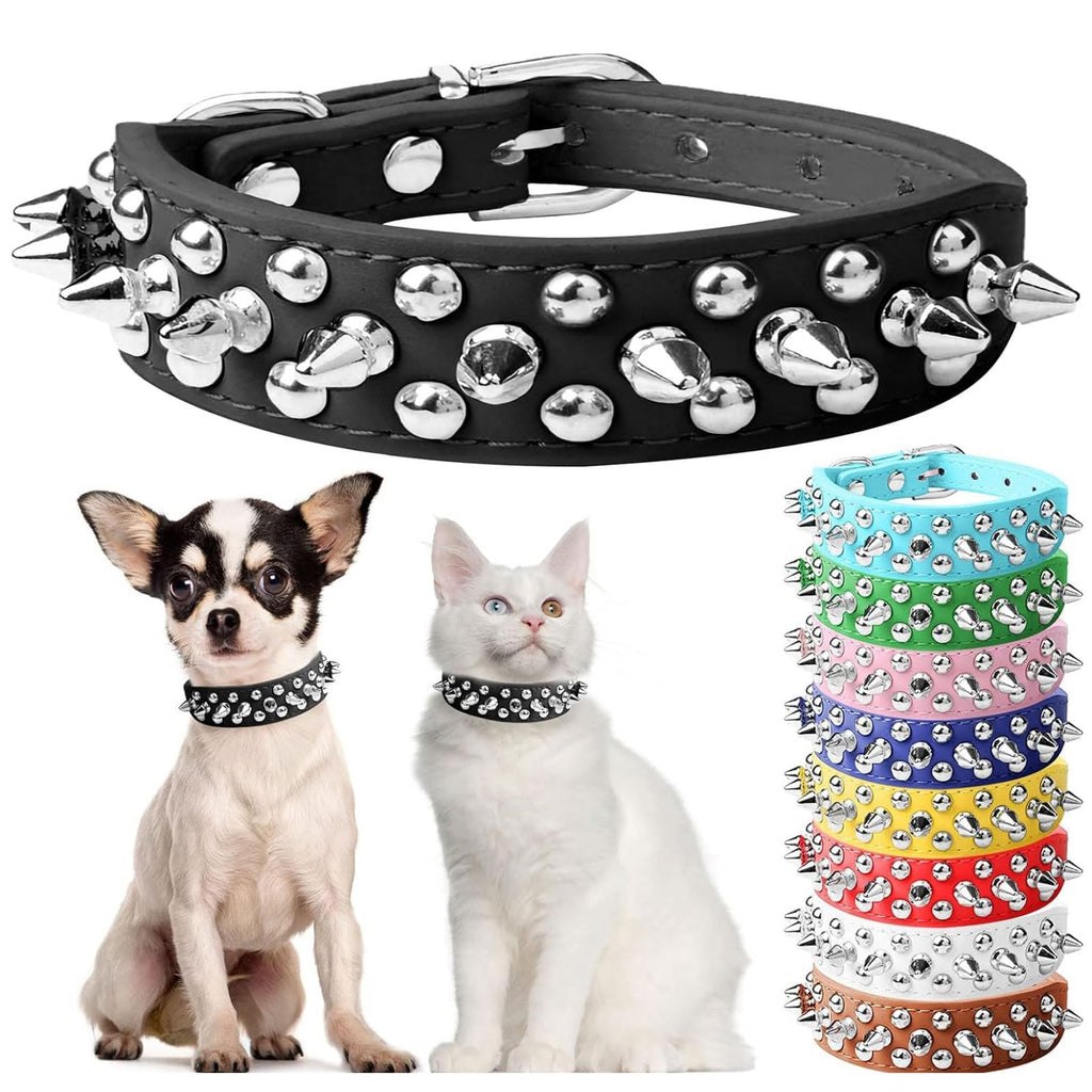 Adjustable Soft Padded Studded Puppy / Small Dog Collars