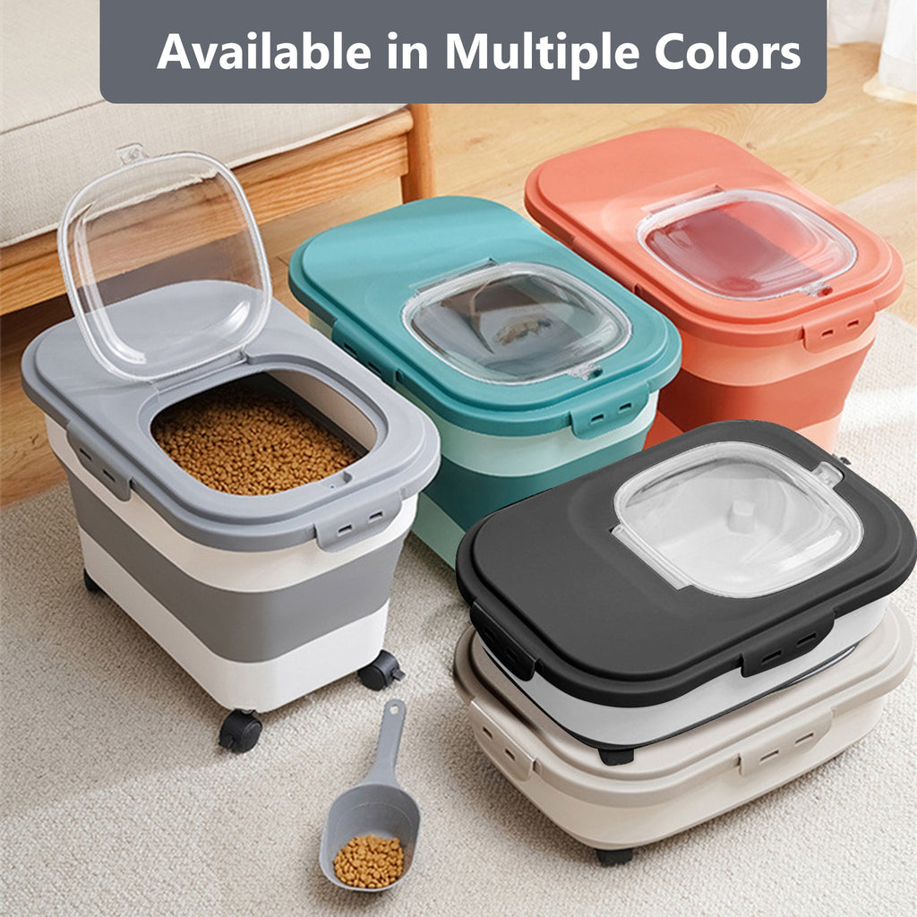 Dog / Cat Food Containers with Wheels