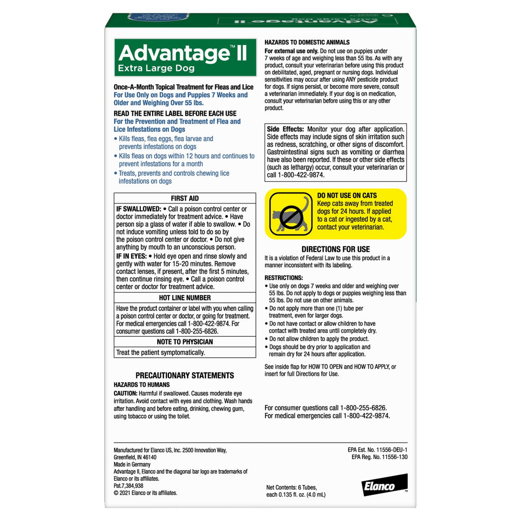 Vet-Recommended Flea Prevention for XL Dogs 55 Lbs+,