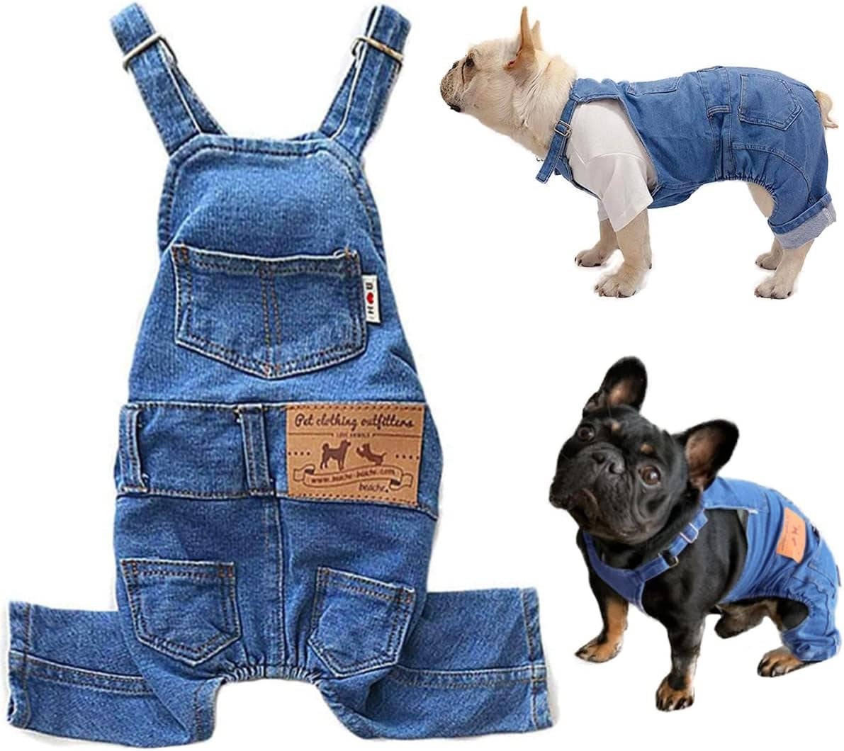 Adjustable Pet Jeans for Small Dogs/ Cats