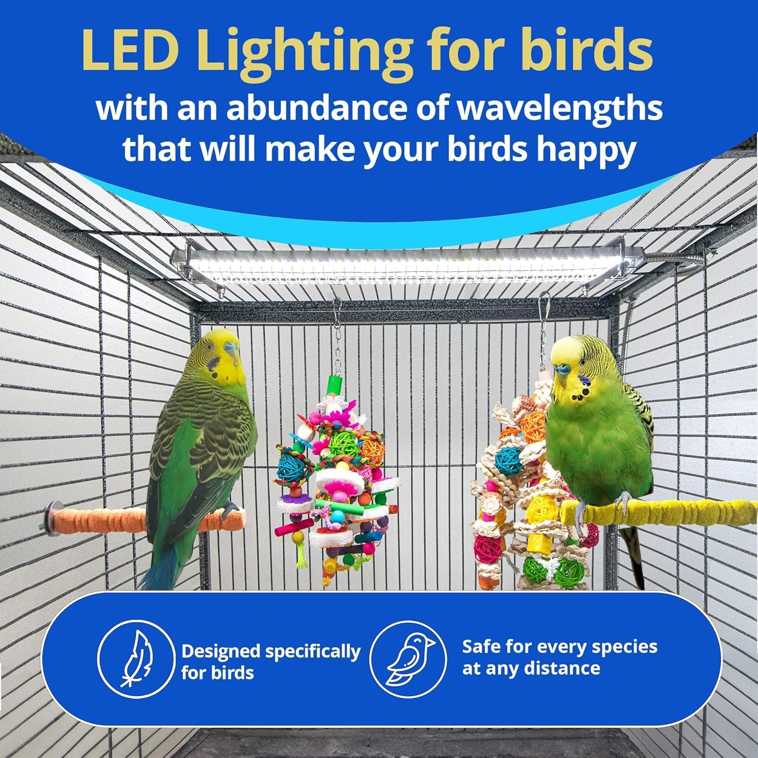 Bird Cage Light with Chew Guard