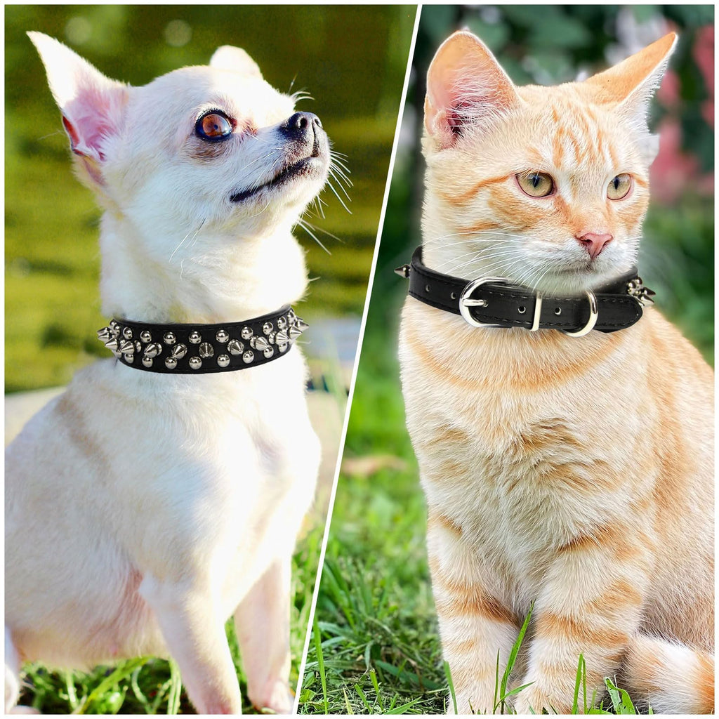Adjustable Soft Padded Studded Puppy / Small Dog Collars