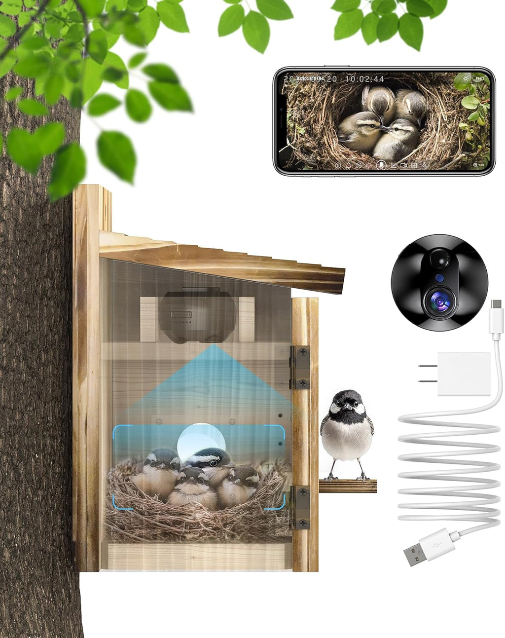 Solar Powered Smart Birdhouse  Camera