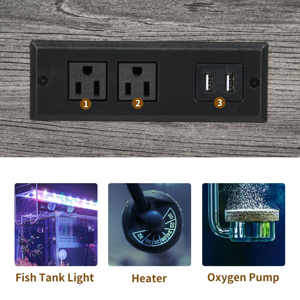 Fish Tank Stand w/ Power Outlets