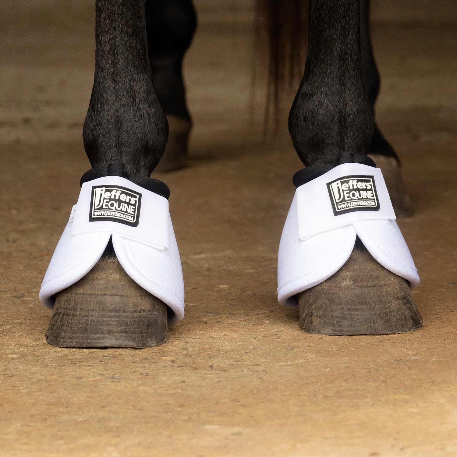 Jeffers No-Turn Bell Boots for Horses, Solid Colors, 2 ct