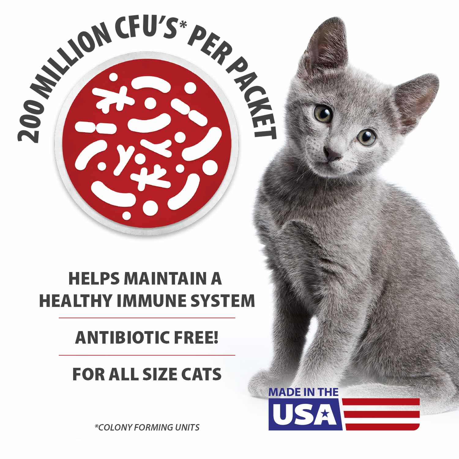 Probiotic Supplement Packets for Cats