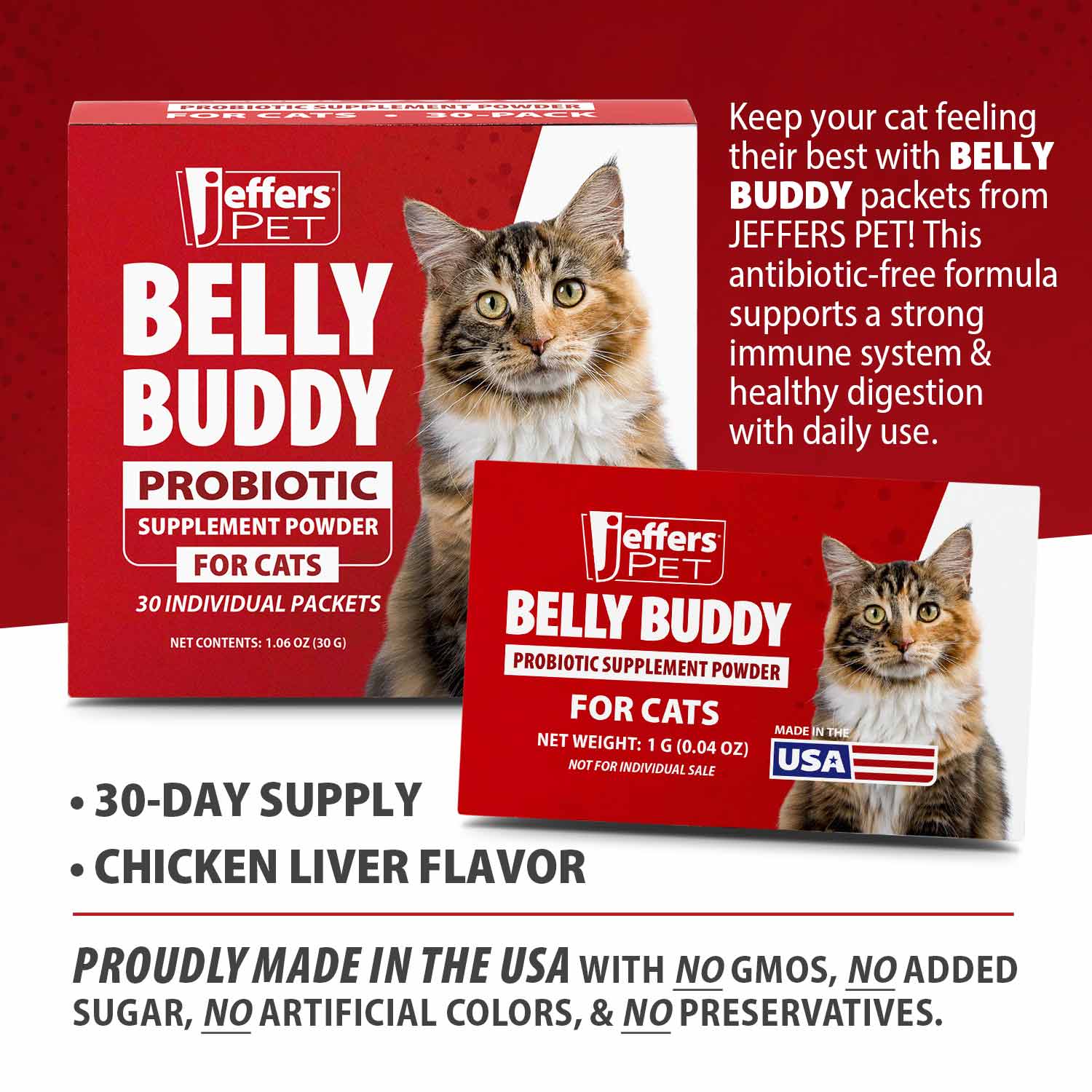 Probiotic Supplement Packets for Cats