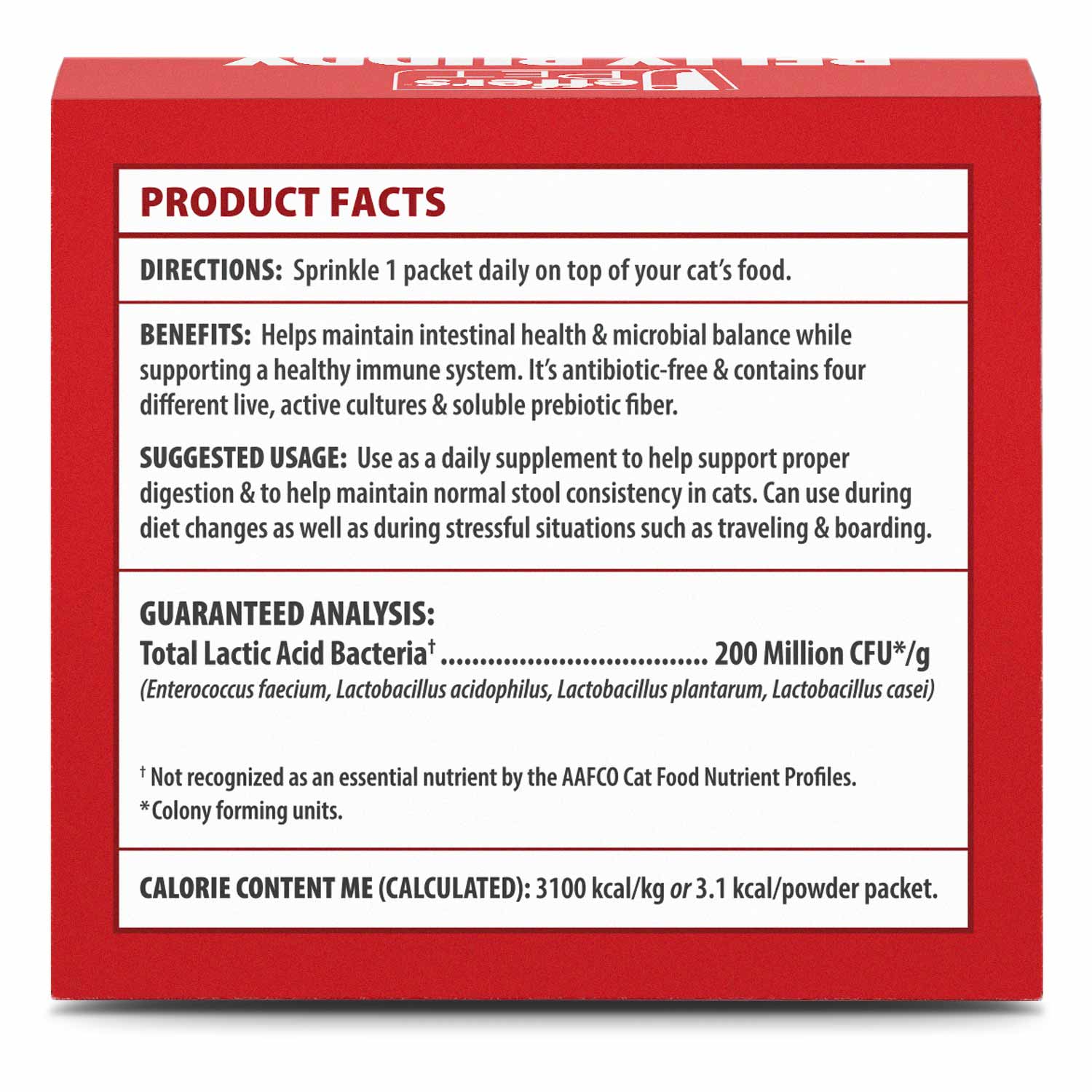 Probiotic Supplement Packets for Cats