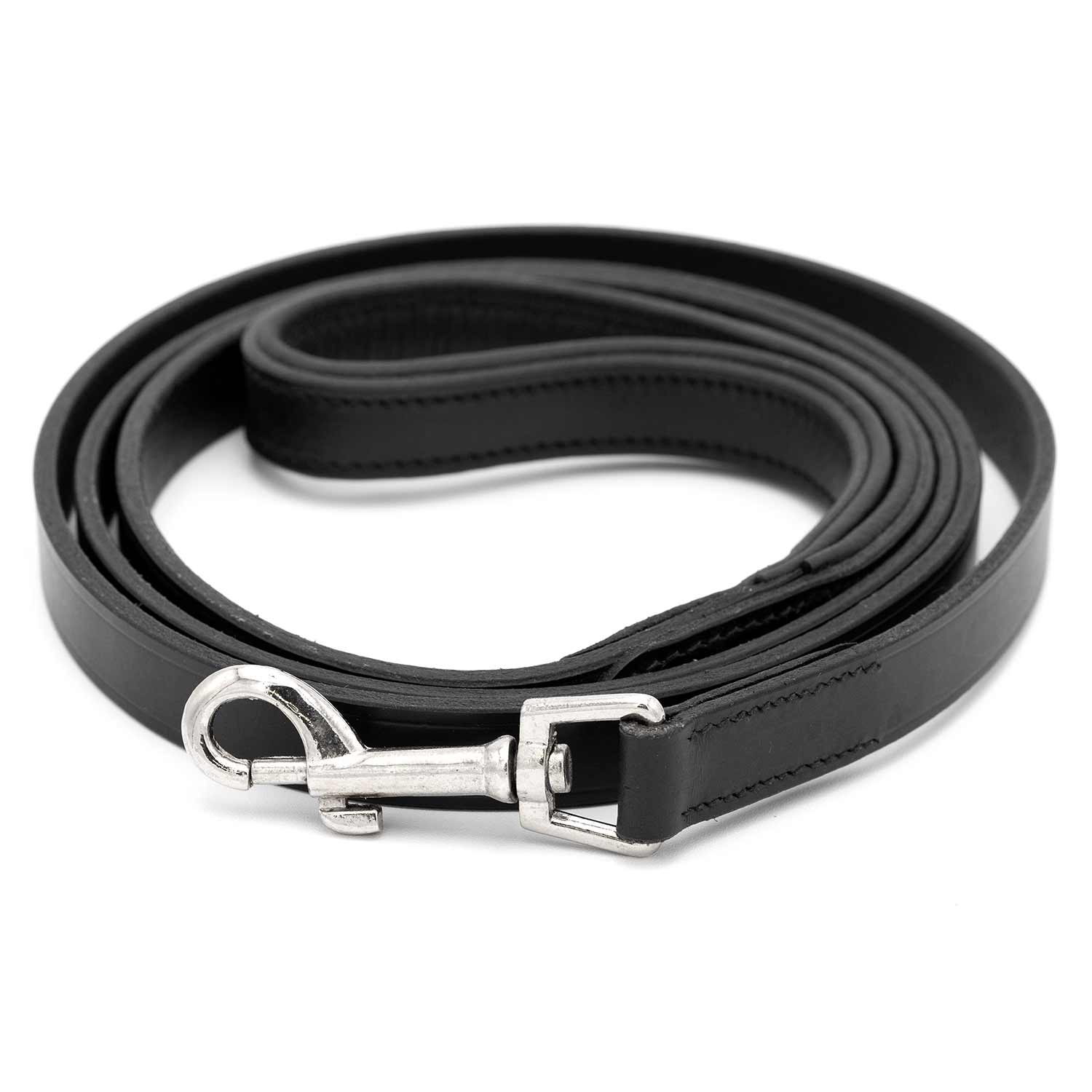 Black Padded Leather Pet Leash