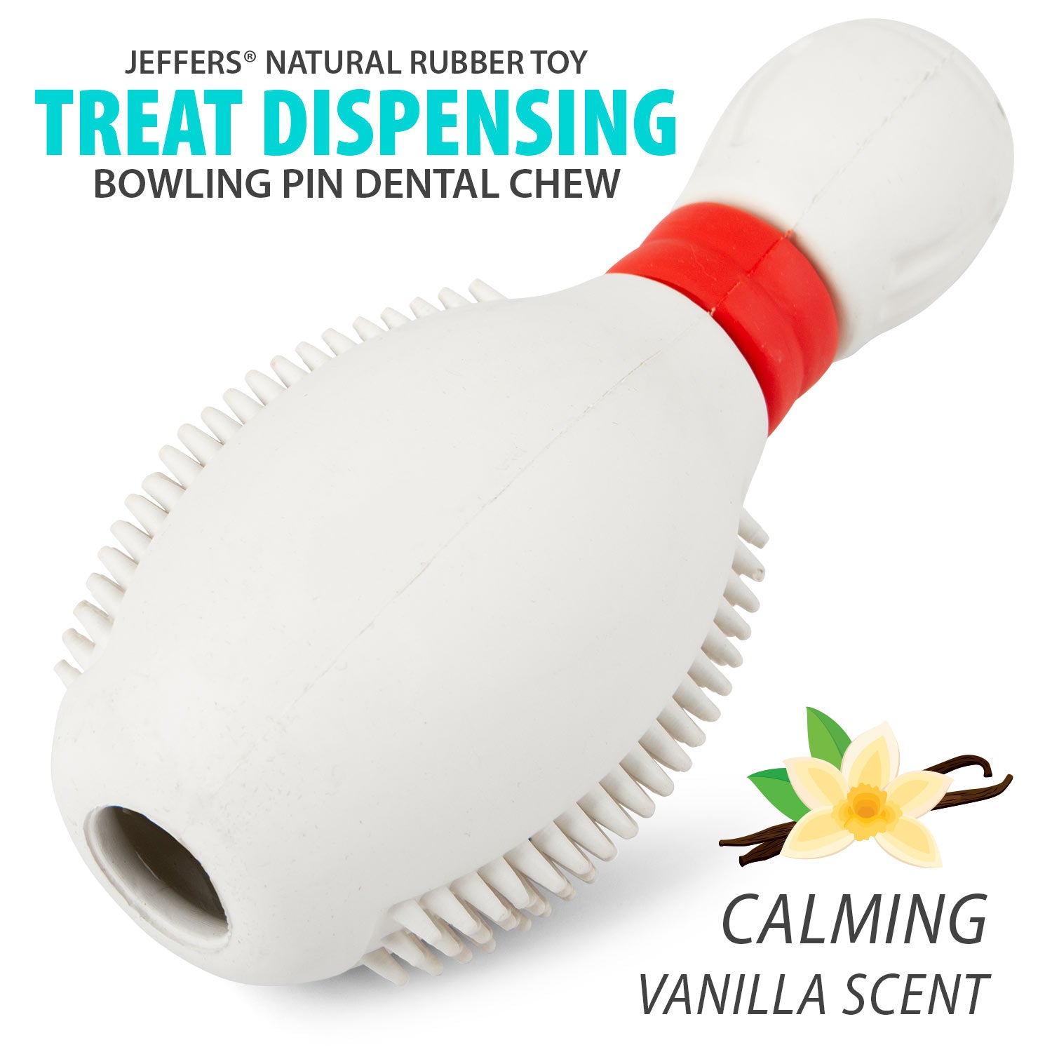 Jeffers Bowling Pin Treat Dispensing Chew Toy for Dogs