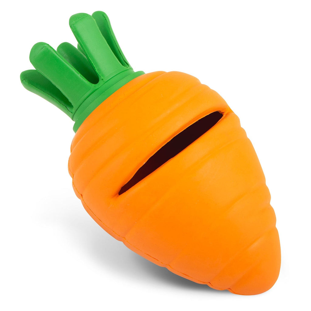 Jeffers Carrot Natural Rubber Treat Dispensing Dog Chew Toy