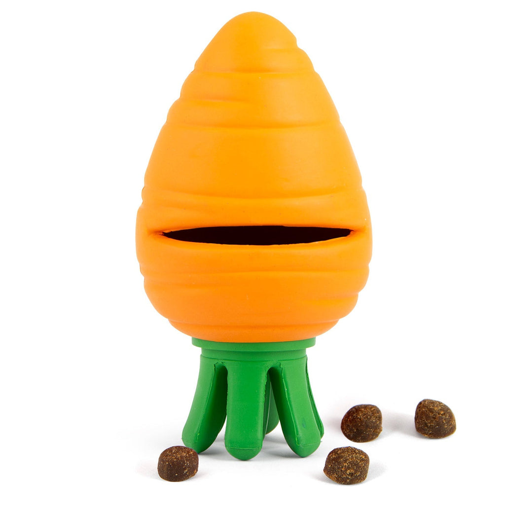 Jeffers Carrot Natural Rubber Treat Dispensing Dog Chew Toy