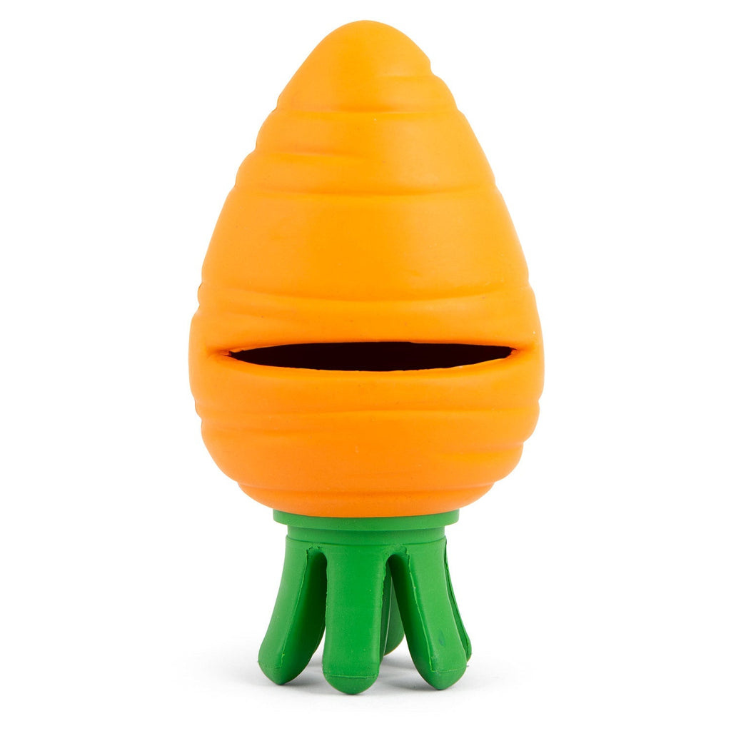 Jeffers Carrot Natural Rubber Treat Dispensing Dog Chew Toy