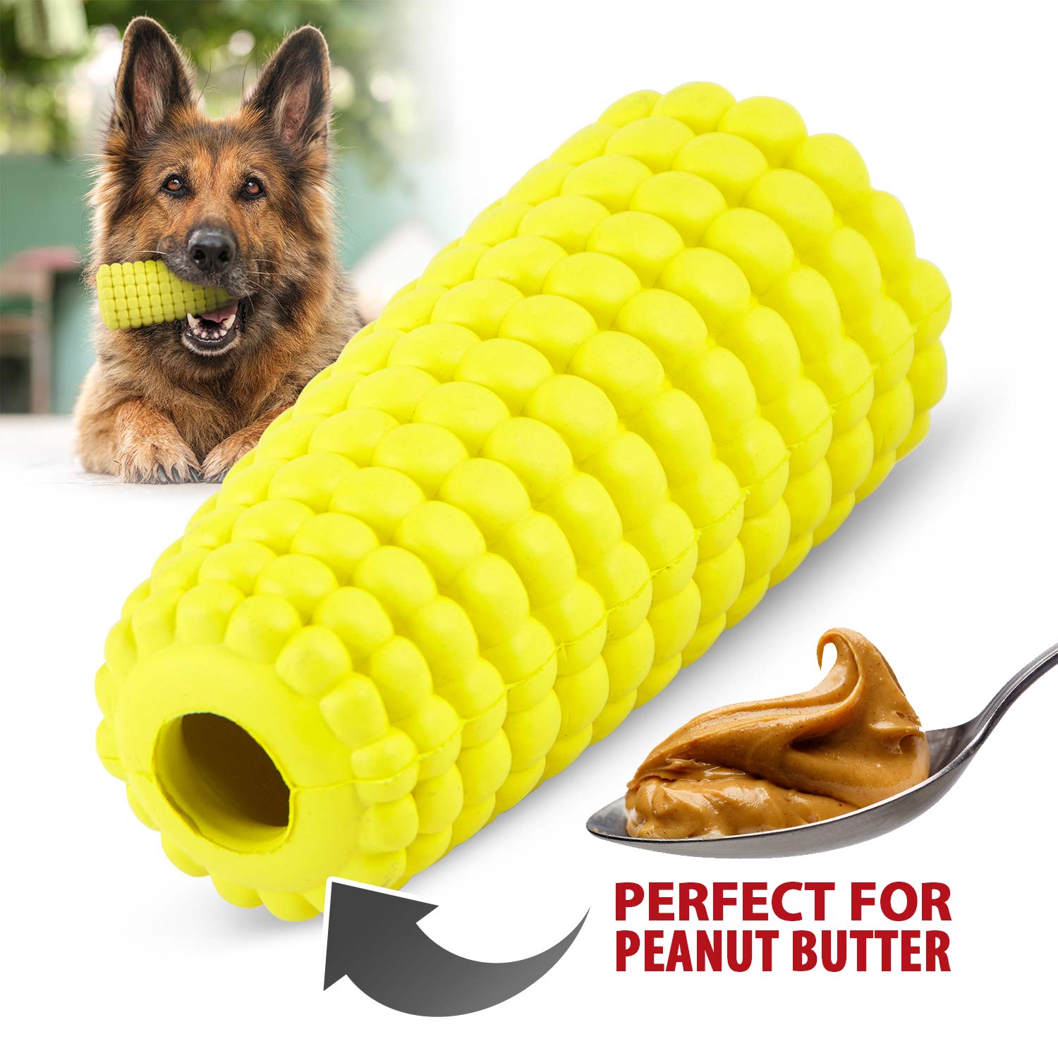 Corn Cob Treat Dispenser Dog  Toy