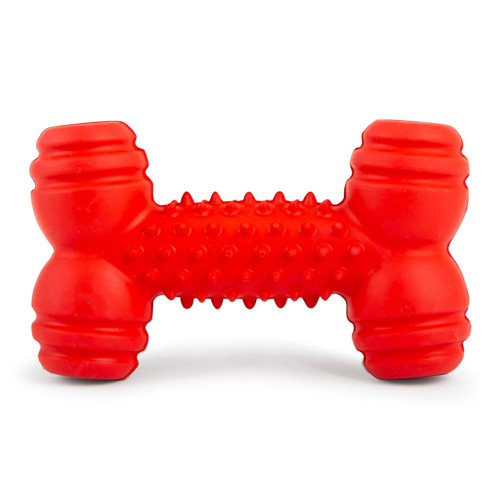 Natural Rubber Red Dental Bone Dog Chew