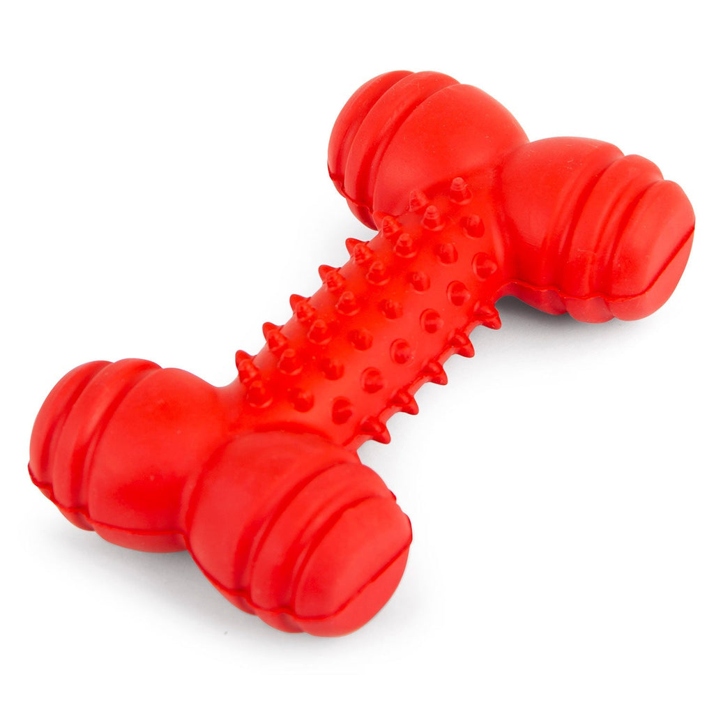 Natural Rubber Red Dental Bone Dog Chew