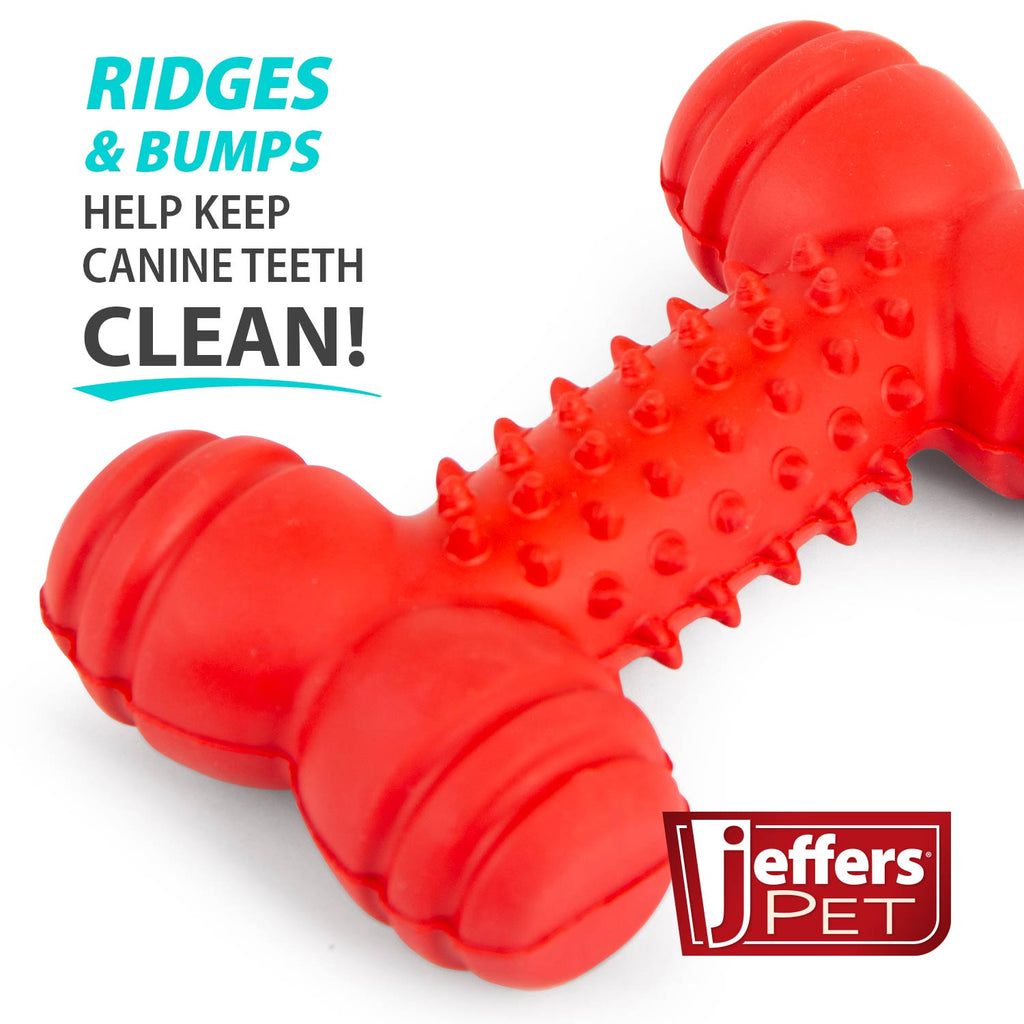 Natural Rubber Red Dental Bone Dog Chew