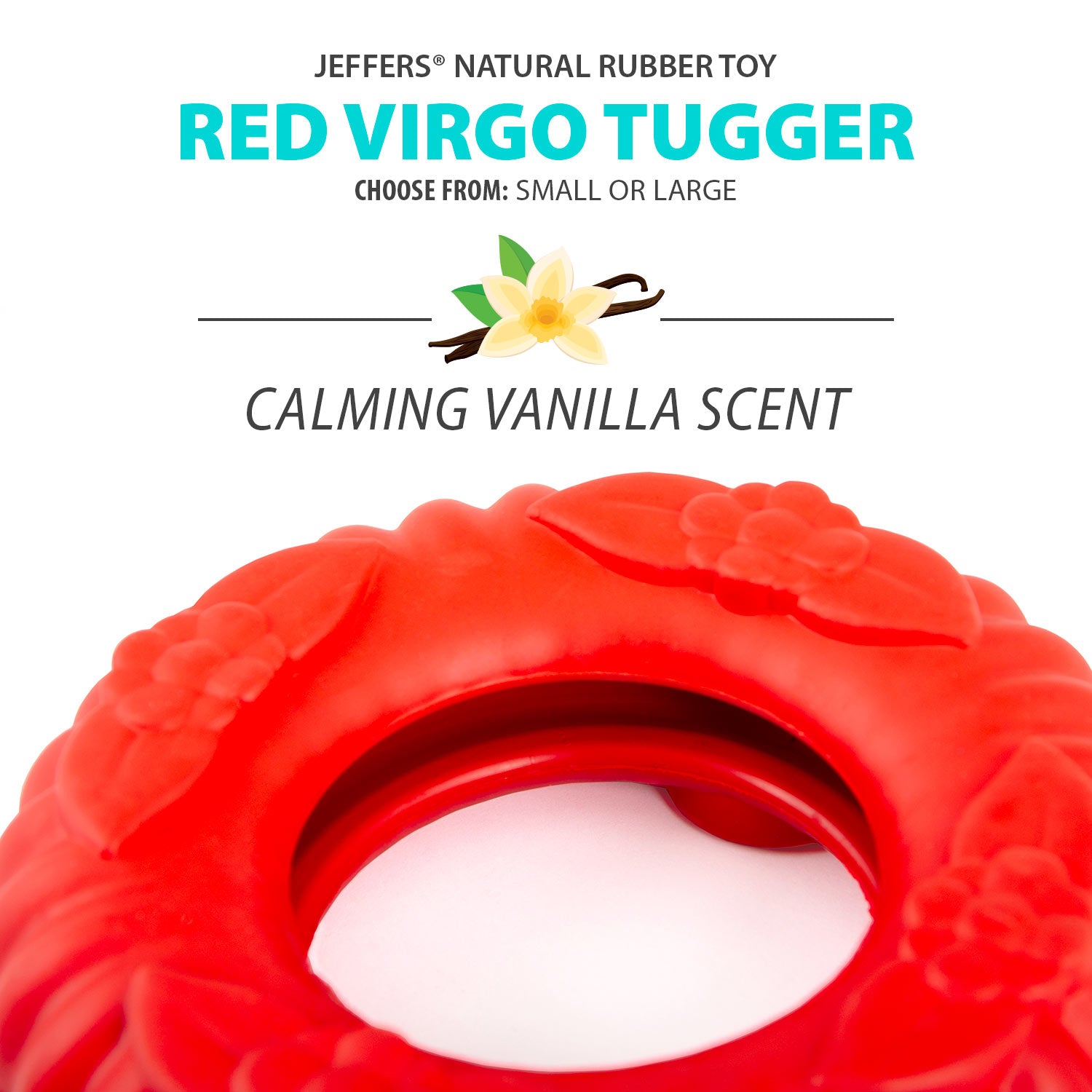 Jeffers Red Virgo  Dog Chew Toy