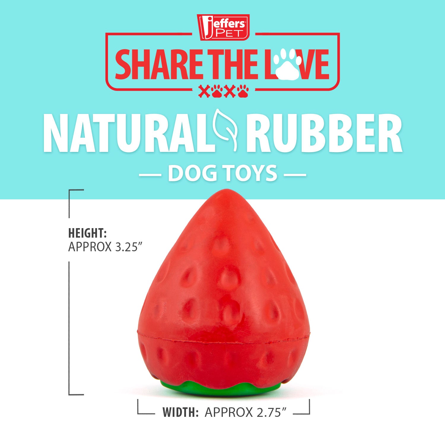 Squeaky Strawberry Dog Toy