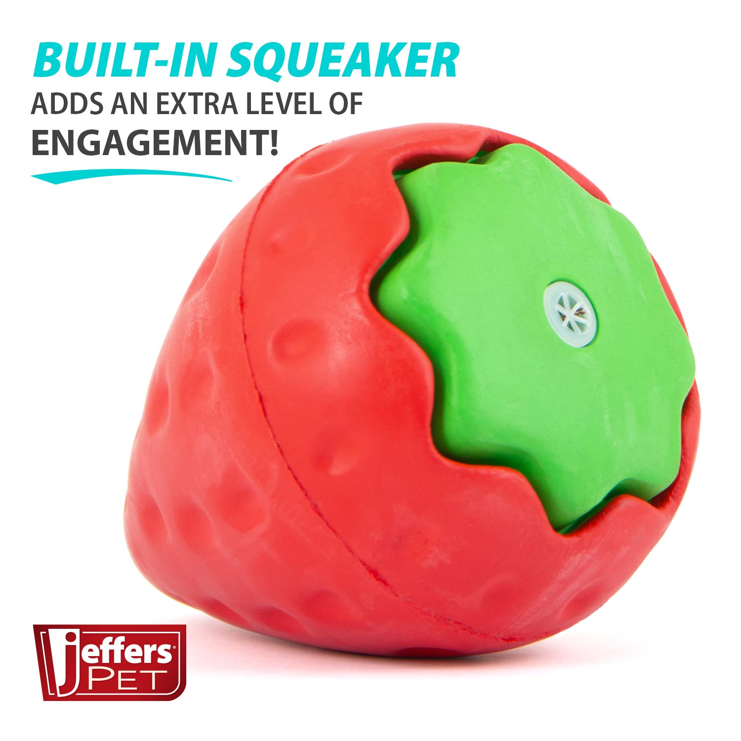 Squeaky Strawberry Dog Toy