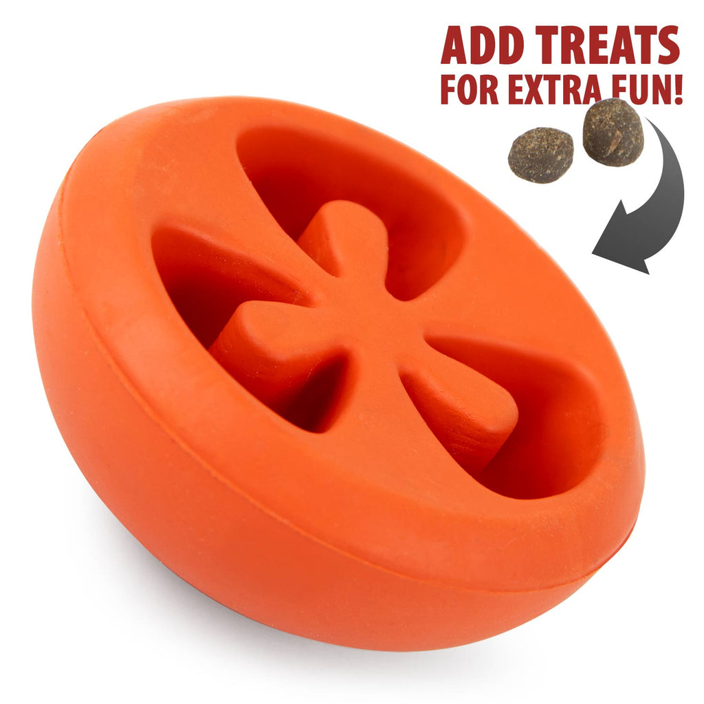 Jeffers Tomato Shaped Treat Dispensing Dog Chew Toy for Medium-Chewers