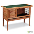 Wooden Rabbit Hutch with Raised Design