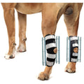 3-in-1 Dog Leg Brace - Rigid and Spring Inserts | Safety Reflective Straps [Long Version] (Pair)