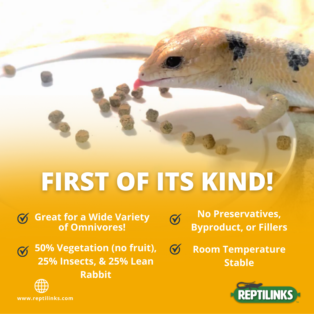 Reptile Pellets - 25/25/50 Omnivore blend + Insects