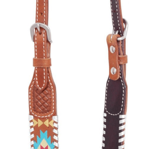 Rafter T Painted Aztec One Ear Headstall for Horses