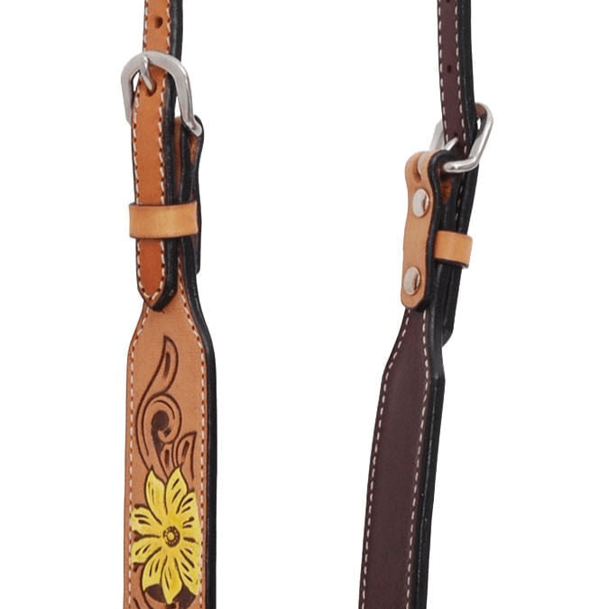 Rafter T Thunderbird Single Ear Headstall, Full, Lt Oil for Horse