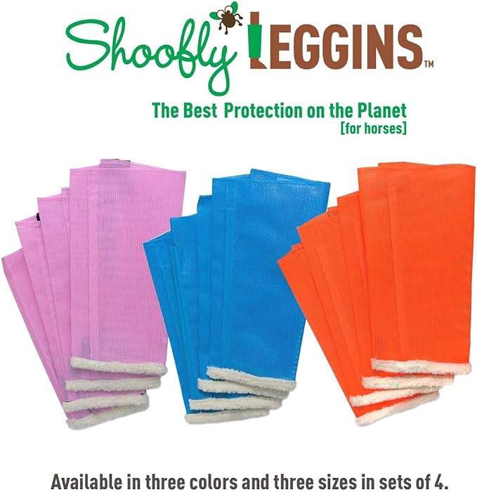 Fine Mesh Fly Boots for Horses, 4 Pack