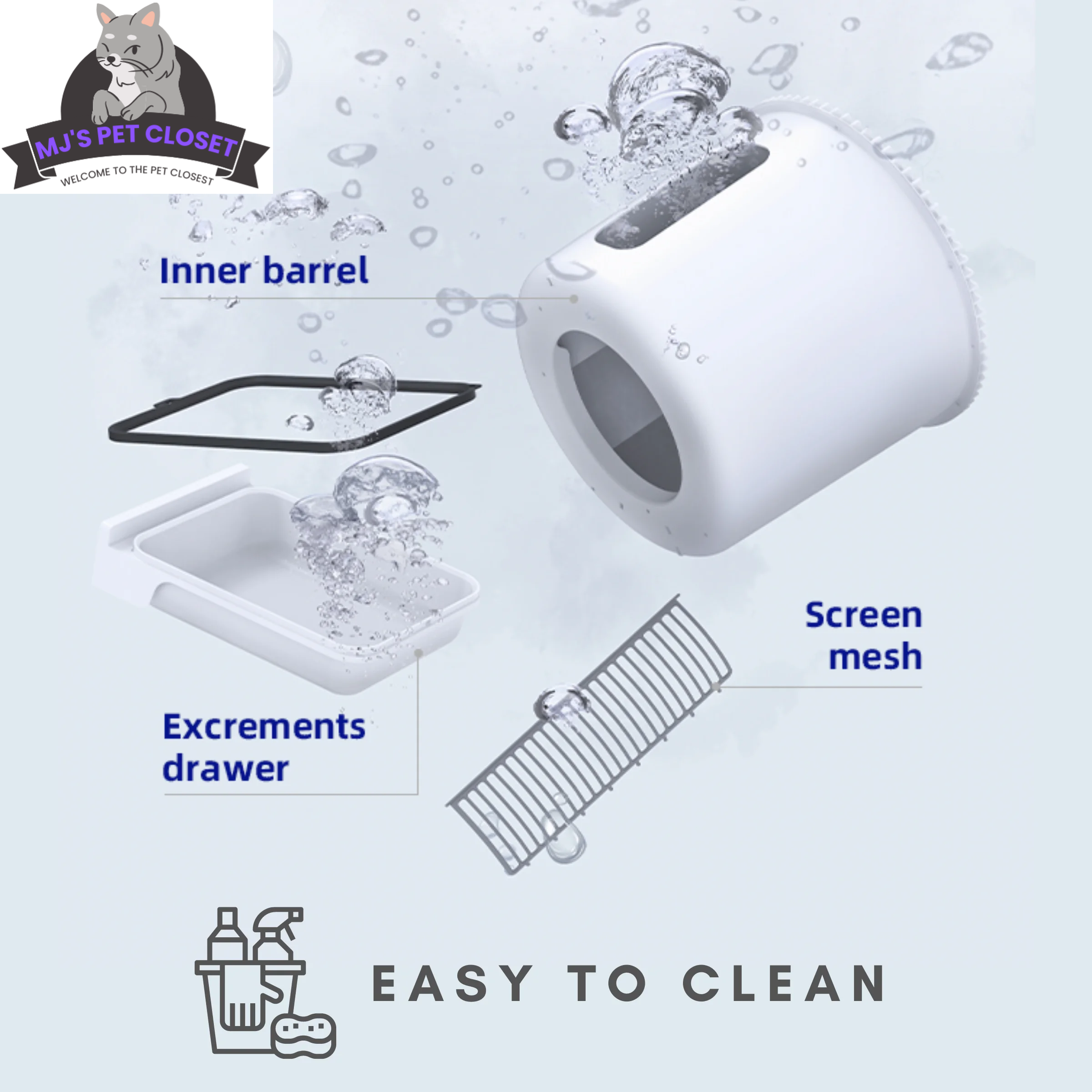 Self-Cleaning Cat Litter Box  with app control ! 🐱✨