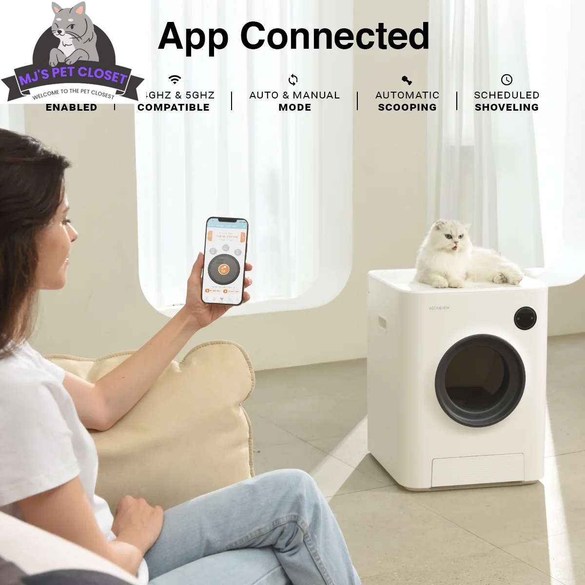 Self-Cleaning Cat Litter Box  with app control ! 🐱✨