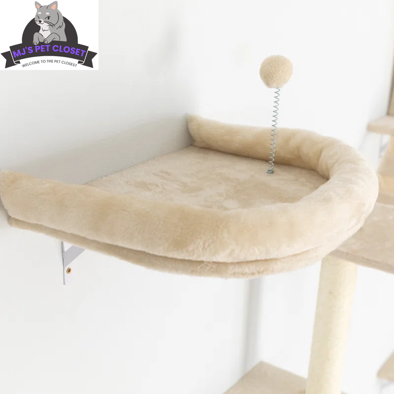 7-Piece Wall-Mounted Climbing Tower for Cats